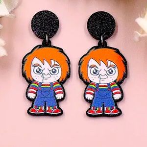 New Halloween Ghost Earrings Cute Acrylic Handmade Jewelry